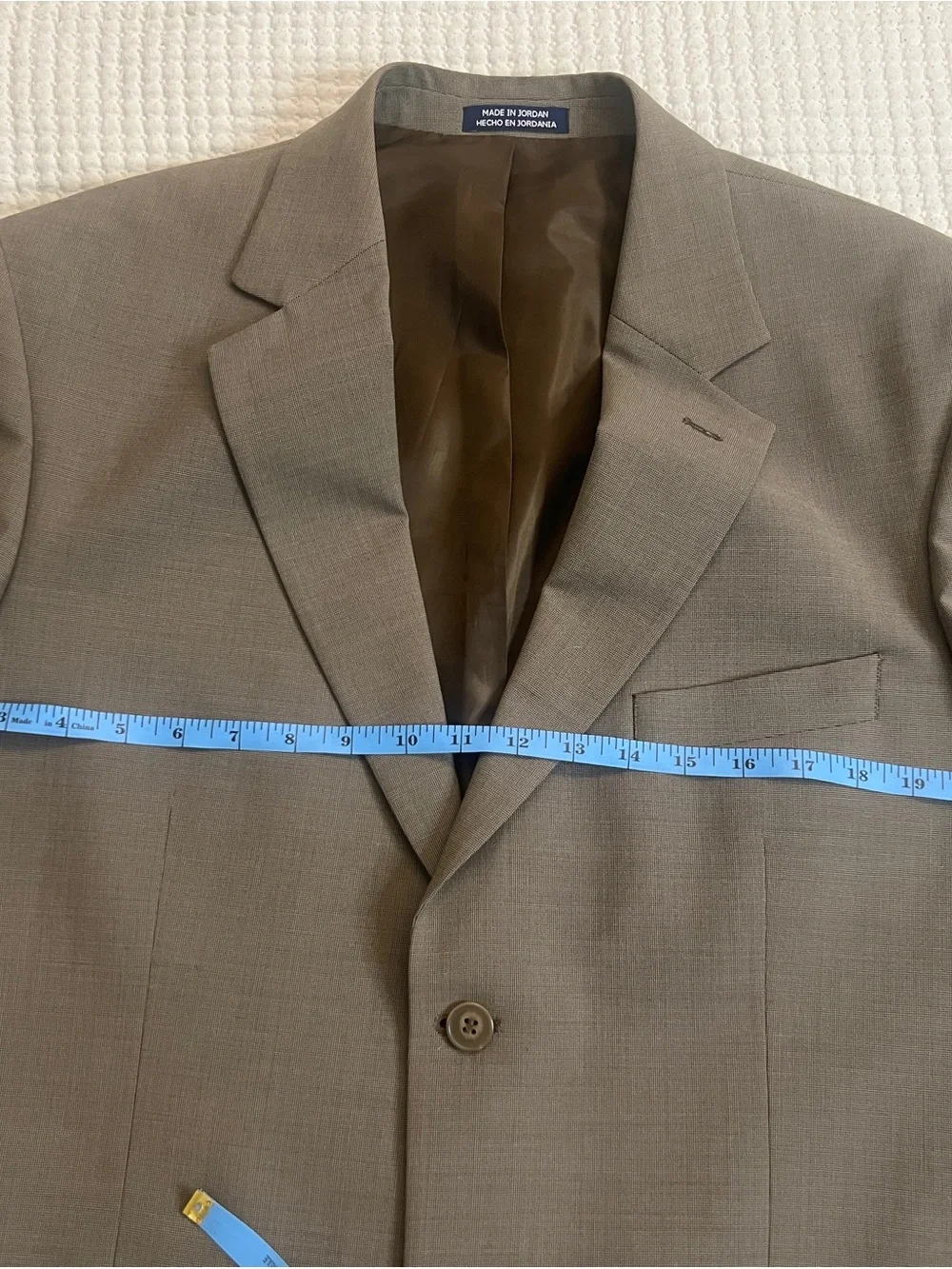 Stafford Men's Two-Button Taupe Sport Coat 42L